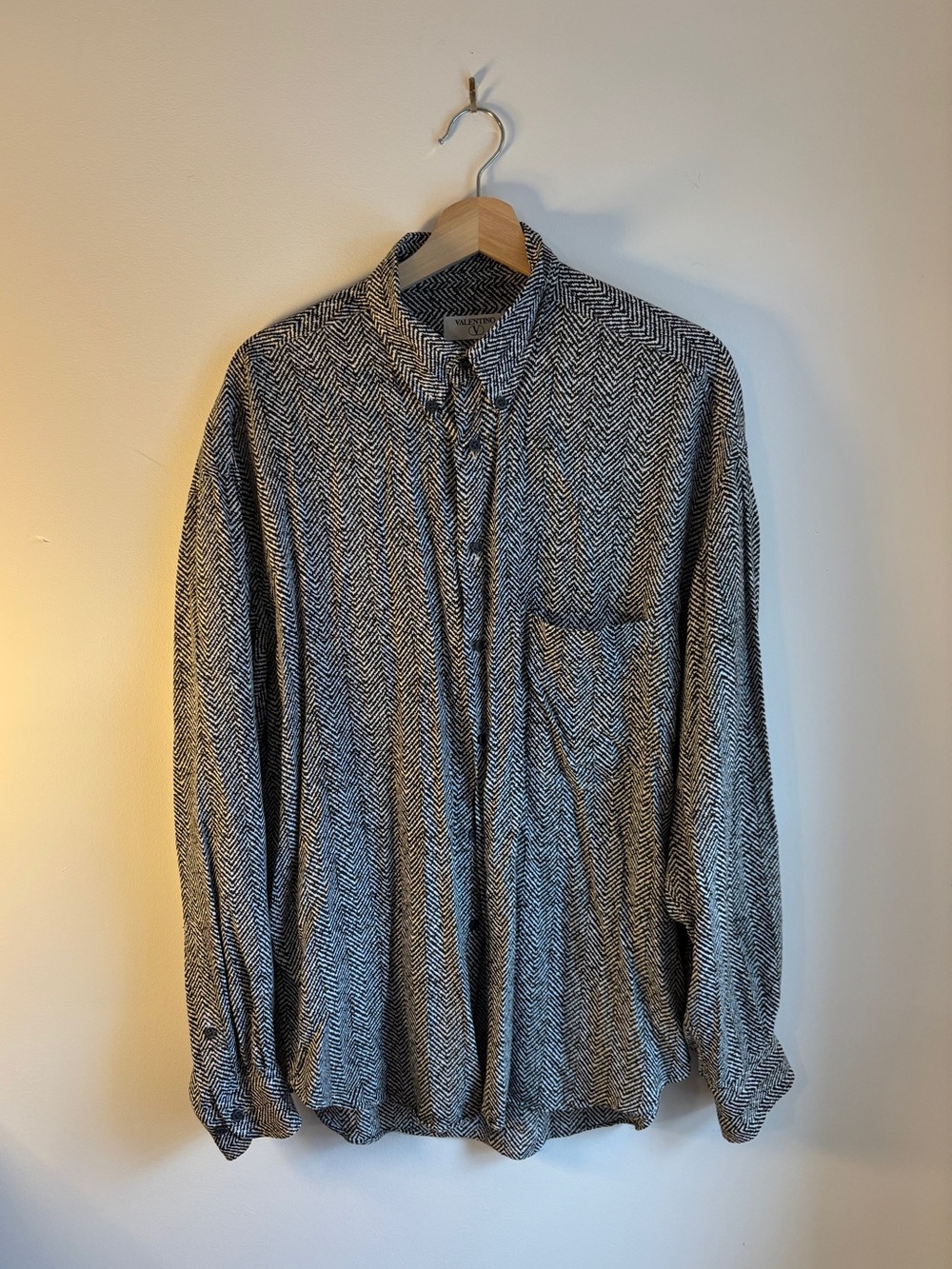 Rare Vintage Valentino Button-Down in herringbone (16/41)